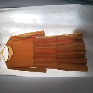 Swiss dot yellow tiered dress reborn j neesee's dresses